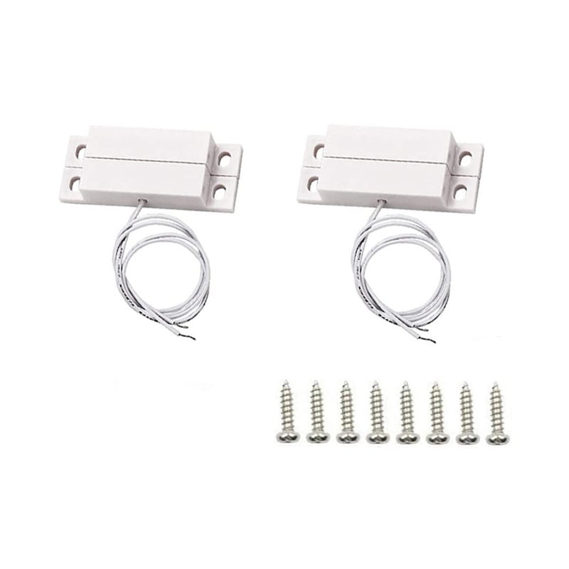JING Magnetic Reed Switch MC-32 NC Surface Mount Door Window Alarm, Magneti Door Switch, Contact Sensor, for Home Security and Burglar Alarm Magnetic Reed Switch,Sets of 2 - Image 1